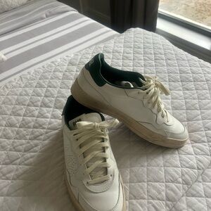 P448 Bali White and Green Retro Sneakers
